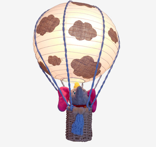Handmade Cloud Themed Hot Air Balloon Baby Light Shade & Premium Teddy